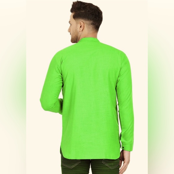 SKAVIJ Men's Tunic Viscose Casual Short Kurta Shirt, Small, NWT - Picture 2 of 8